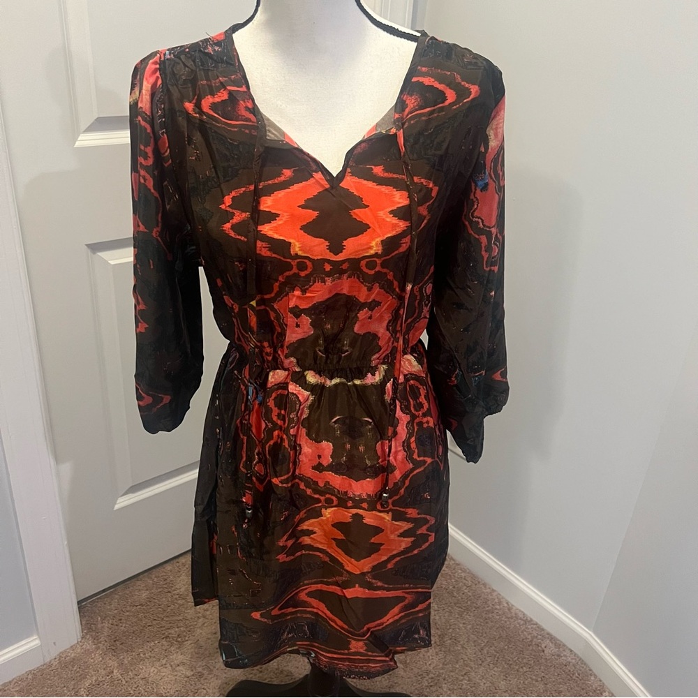 Angie multi brown print. Nwt. Size small.